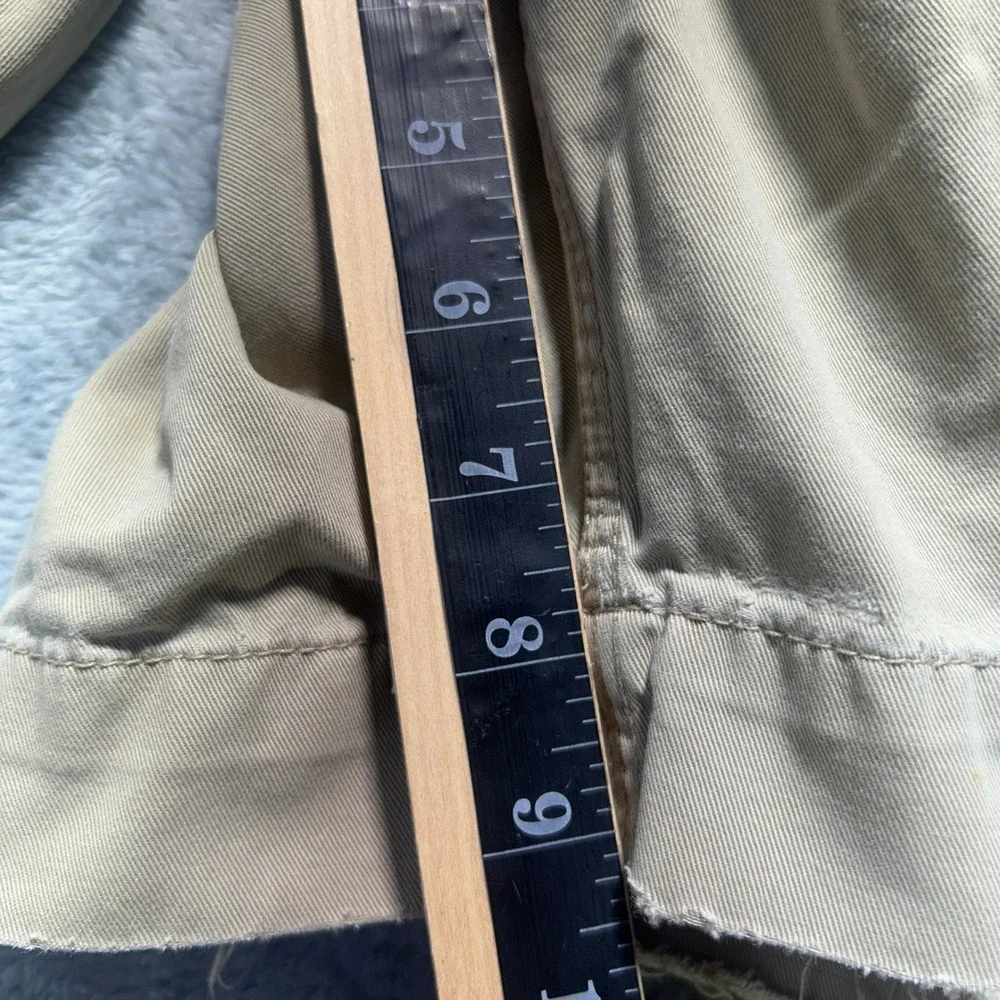 Vintage Polo Ralph Lauren Mens Cargo Shorts Khaki Tan Grunge Sz 36 VTG 6 Pockets